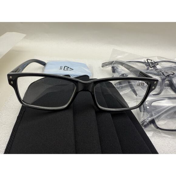 NORPERWIS +4.50 Reading Glasses 4 Pieces Readers Spring Hinge Glasses *READ.. - Picture 6 of 9